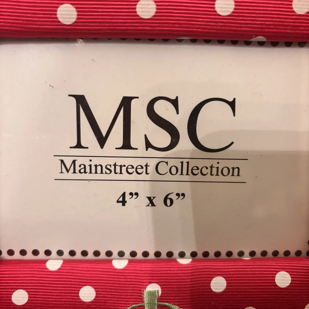 MSC Mainstreet Collection 4x6 Photo Frame Pink Polka Dot Monogram B Initial